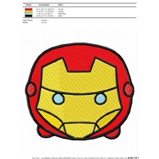 Tsum Tsum Iron Man Embroidery Design